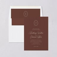 Vintage Oval Monogram Envelope Liners Merlot Standard