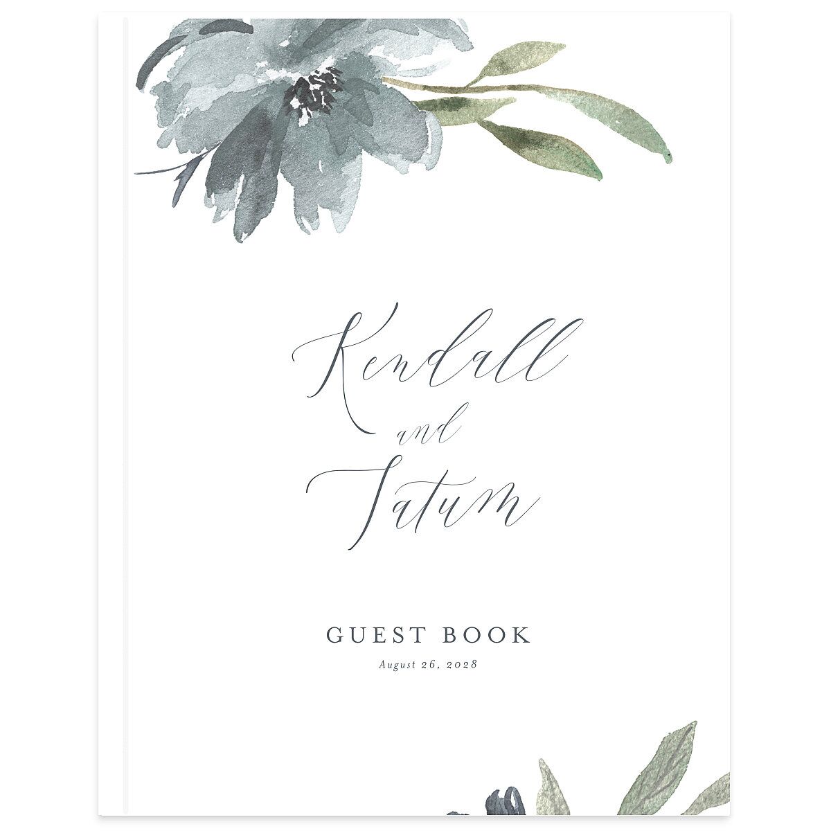 Muted Floral Wedding Guest Book