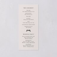 Hand Drawn Vintage Locket Wedding Programs Linen Signature