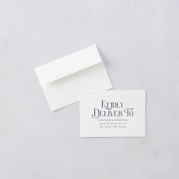 Be Our Guest Wedding Response Cards Gold Navy Signature Standard