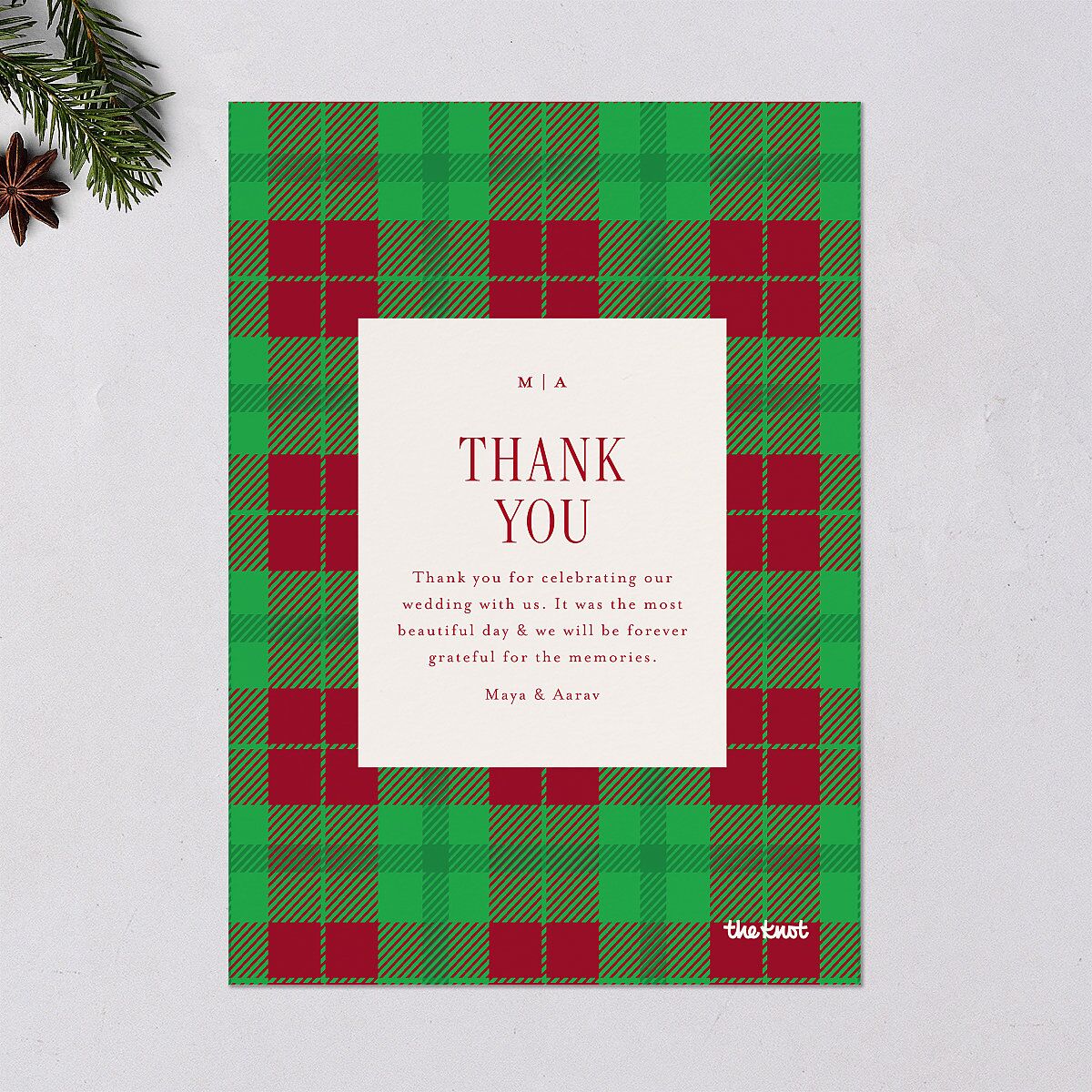 First Christmas Photo Gallery Holiday Cards Jewel Red Signature Blank Standard