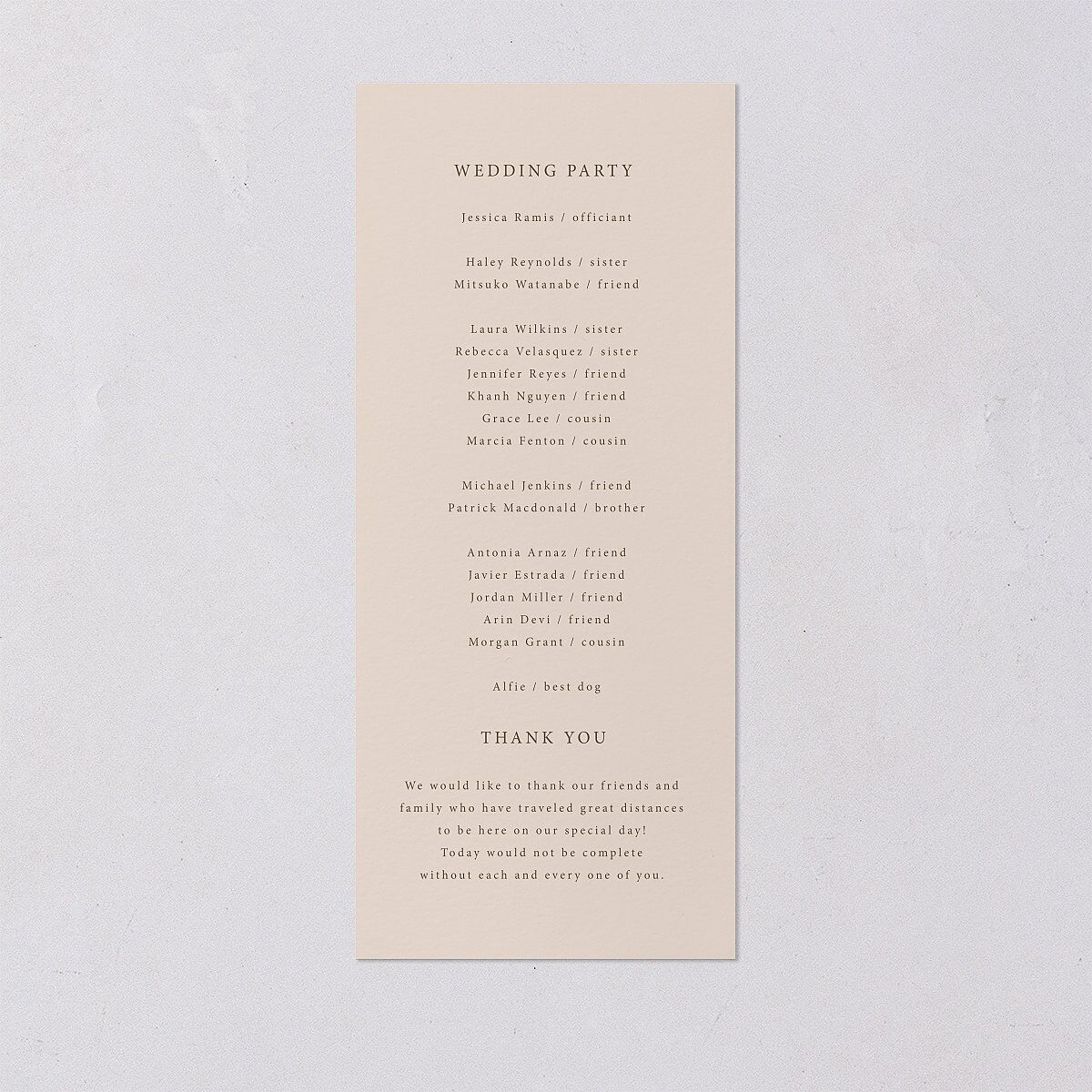 Just Love Wedding Programs Gold Sand Signature