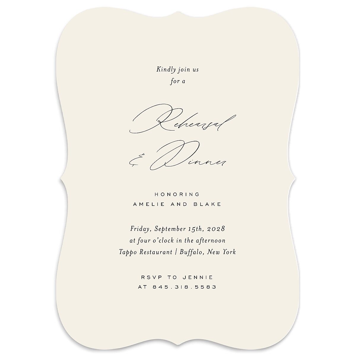 Foil Arch Rehearsal Dinner Invitations