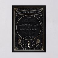 Written In The Stars Wedding Invitations Gold Midnight Signature Blank No Standard