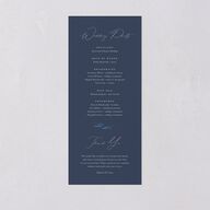Stefana Crowns Wedding Programs Gold Moody Blue Signature