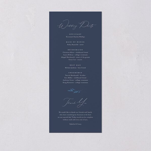 Stefana Crowns Wedding Programs Gold Moody Blue Signature