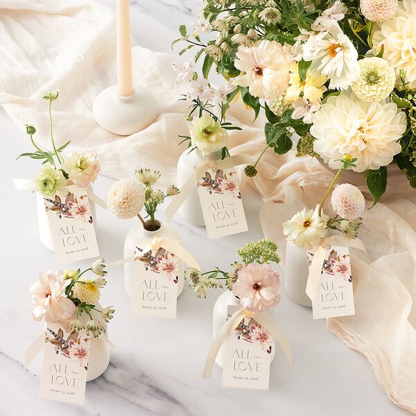 Eclectic Adornment Favor Gift Tags Peony Signature