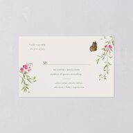 Rustic Butterflies All-in-One Wedding Invitations Scottish Green Signature Light Both Recipient and Return Addresses No