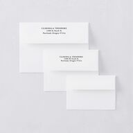 Regal Photo Rehearsal Dinner Invitation Envelopes Midnight White Both Recipient and Return Addresses Signature Standard