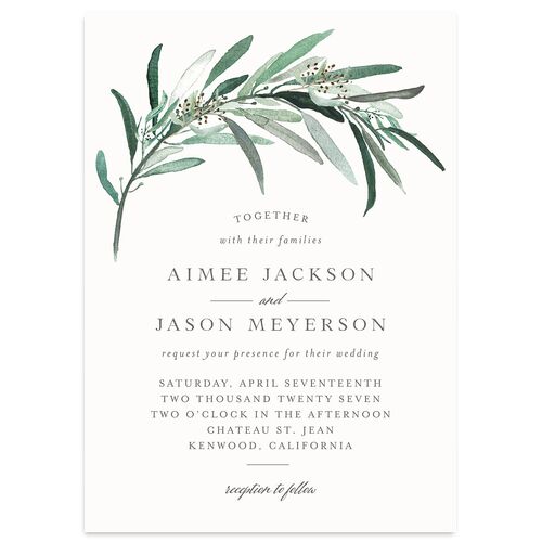 Lush Greenery Wedding Invitations Eucalyptus Signature Blank No Standard