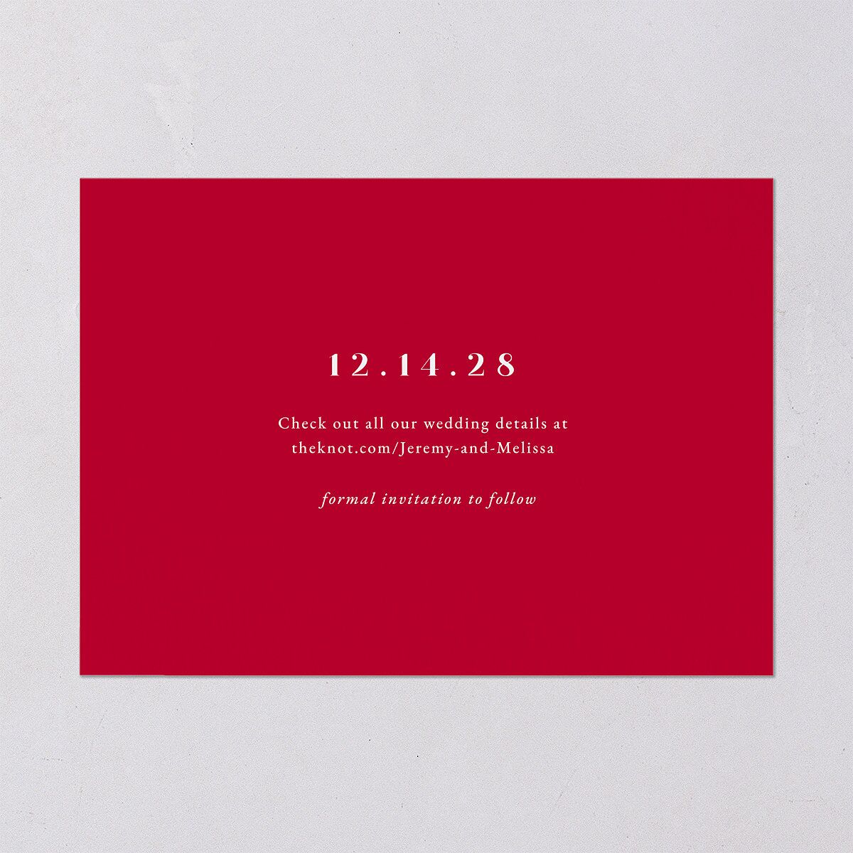 Holiday Bouquet Save the Date Cards Crimson Signature smooth Blank