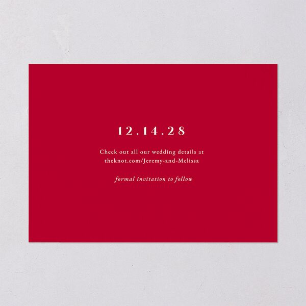 Holiday Bouquet Save the Date Cards Crimson Signature smooth Blank