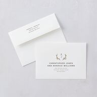 Antler Monogram Mountain Wedding Invitations Mist Signature Blank No Standard