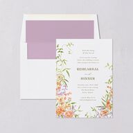 Bom Bloom Rehearsal Dinner Invitations Pumpkin Signature Blank