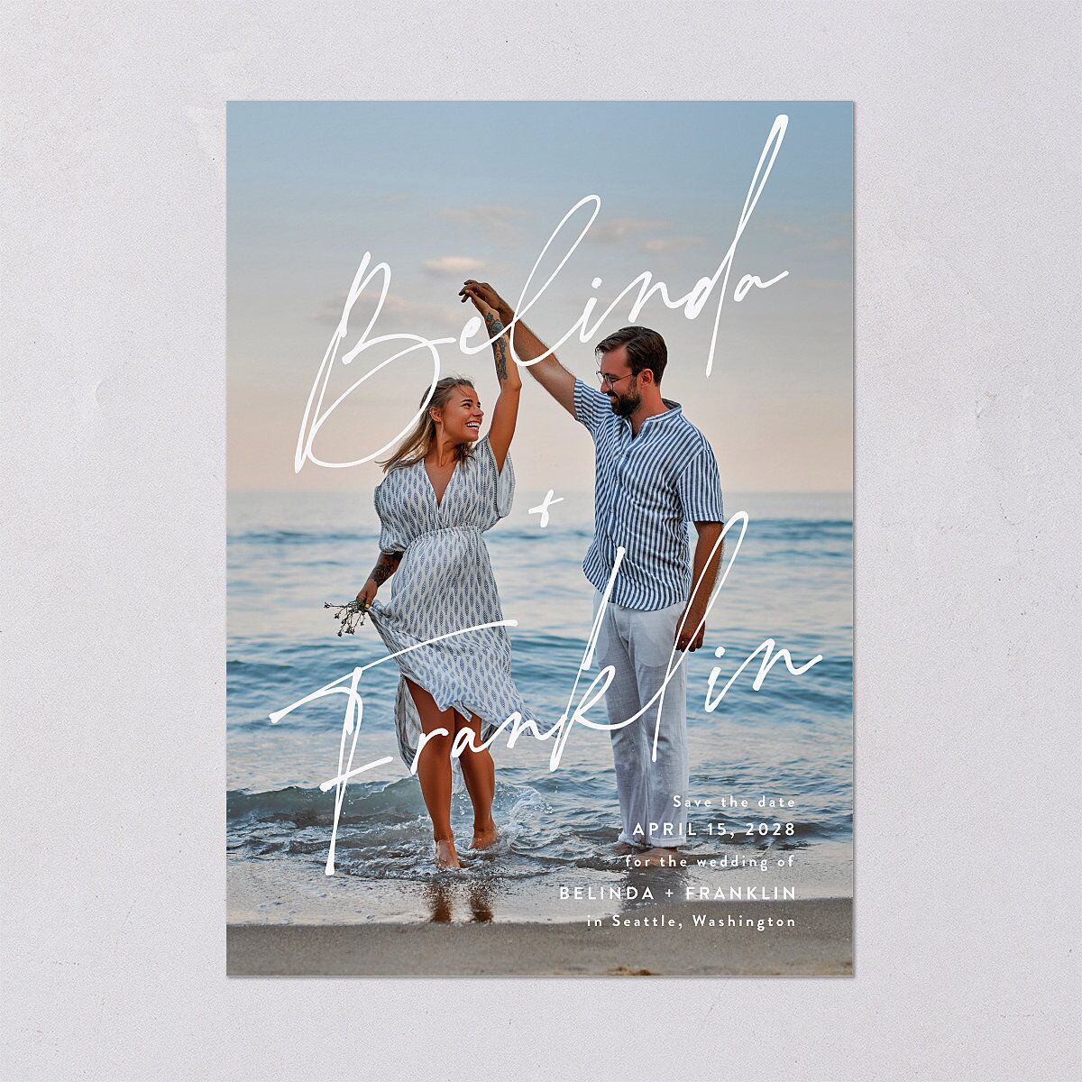 Names Save The Date Cards — view 2