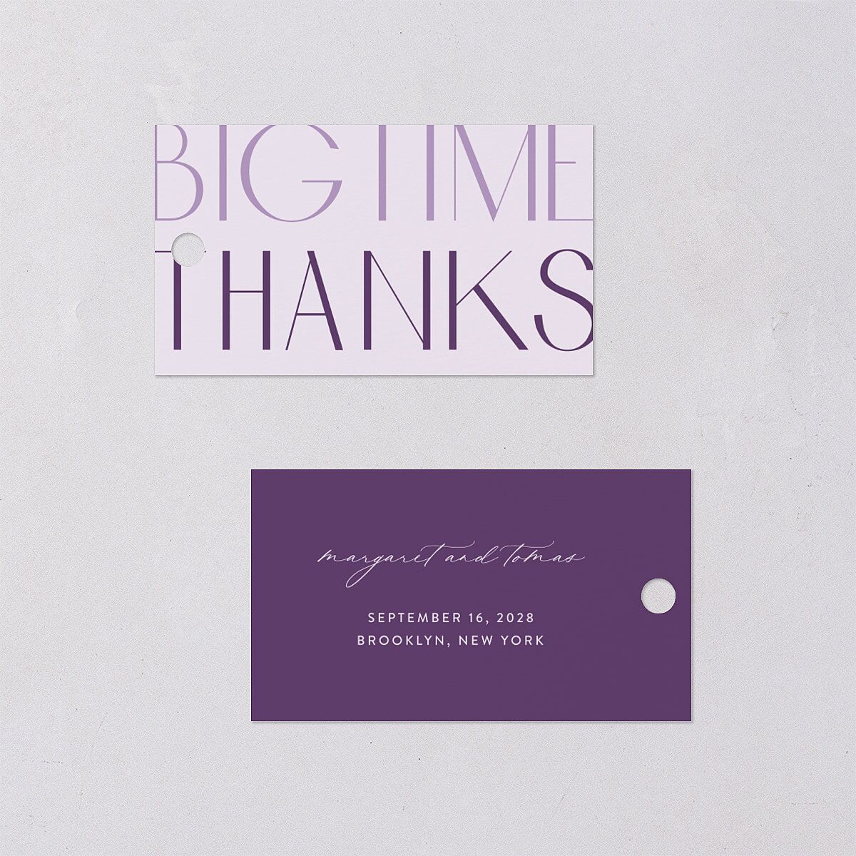 Real Talk Favor Gift Tags Sheer Lilac Signature