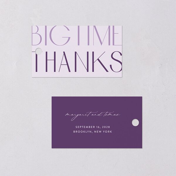 Real Talk Favor Gift Tags Sheer Lilac Signature
