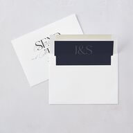 Overlay Wedding Invitations Dark Navy Signature Blank No Standard