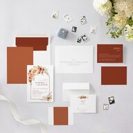Bohemian Arch Wedding Invitations Copper Signature Blank No