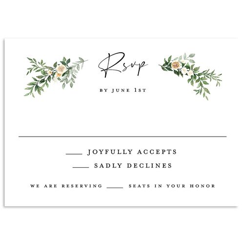Floral Arc Wedding Response Cards Mocha Signature Standard
