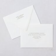 Elegant Images Save The Date Card Euro Envelopes White Pure White Both Recipient and Return Addresses Luxe Signature