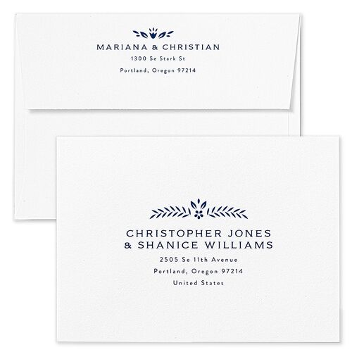 Papel Picado De Mexico Wedding Invitation Envelopes Kraft Navy Return Address Standard Signature