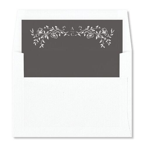 Gilded Branches Envelope Liners Charcoal Standard