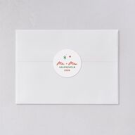 Whimsical Painted Holiday Border Holiday Stickers Scarlet Circle
