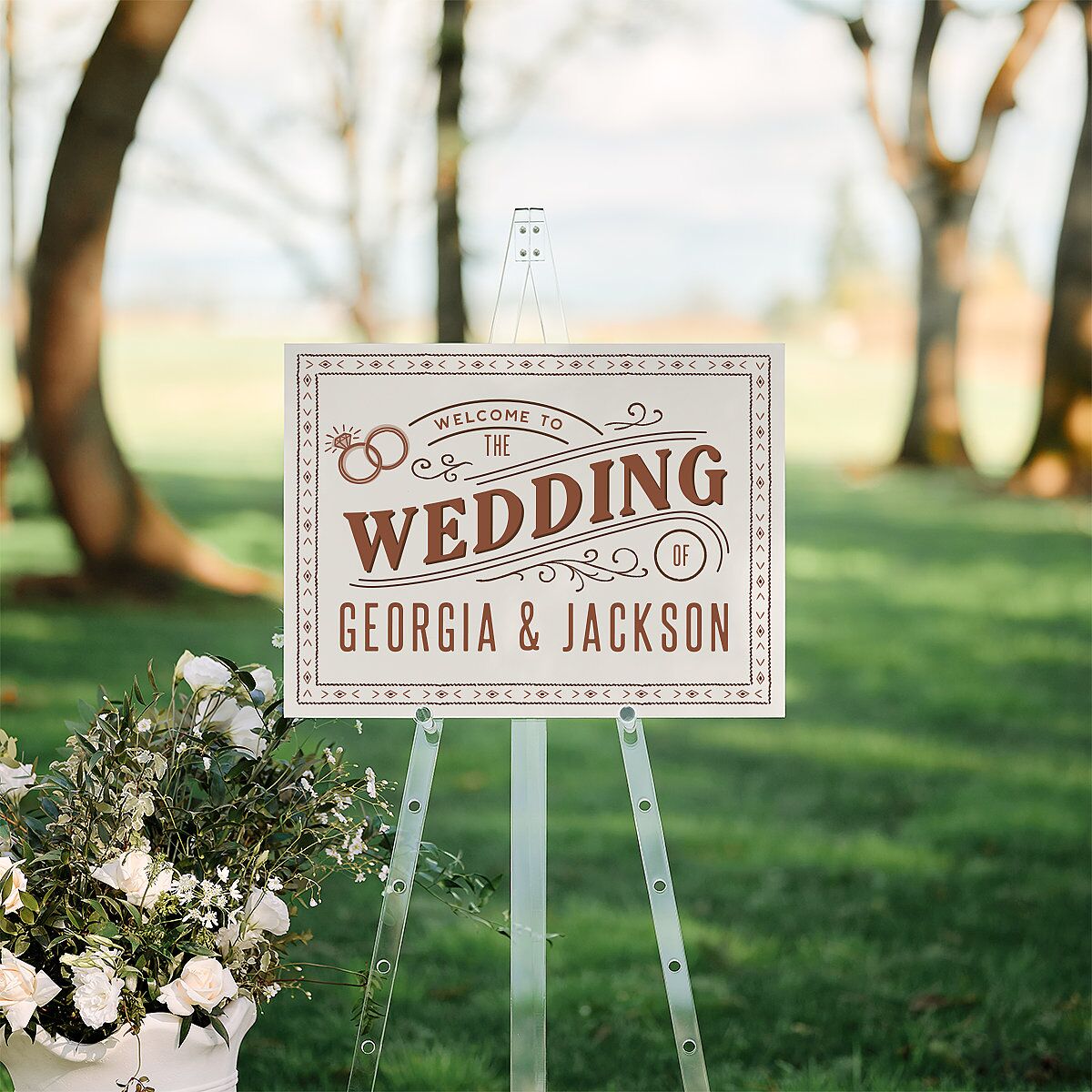 Western I Do BBQ Standard Welcome Sign Medium Saddle Standard Indoor Foam Core M Welcome