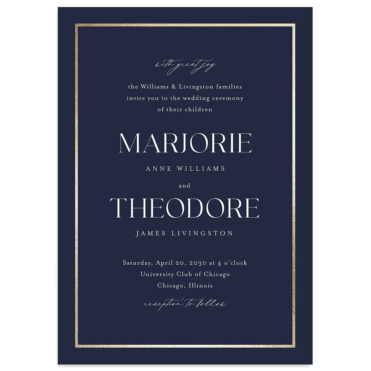 Joyful Union Wedding Invitations