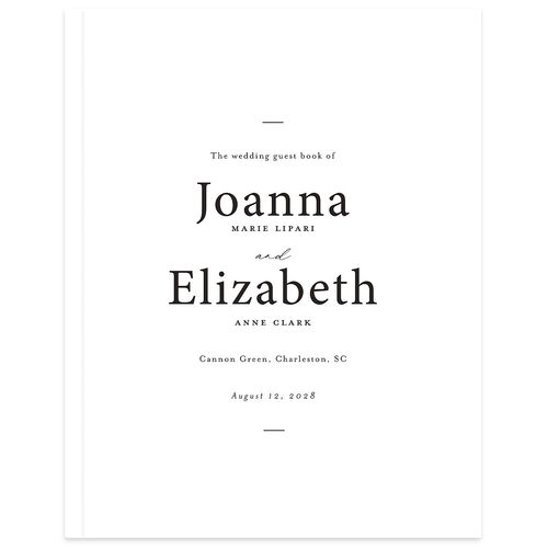 Refined Wedding Guest Book Pure White