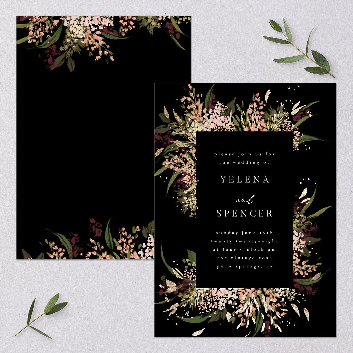 Moody Romance Wedding Invitations — view 1