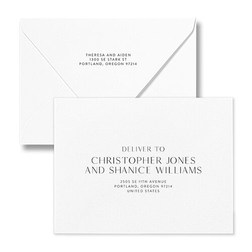 Simply Refined Photo Thank You Card Euro Envelopes White Pure White Recipient Address Luxe Signature