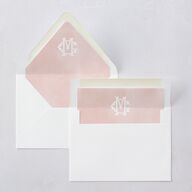 Maximalist Floral Crest Euro Envelope Liners Pink Cotton Luxe