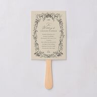 Antique Victorian Botanical Fan Programs Sand Signature Standard
