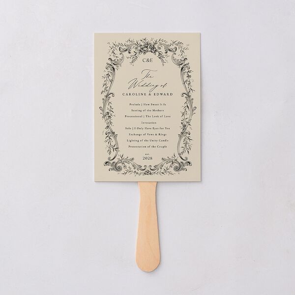 Antique Victorian Botanical Fan Programs Sand Signature Standard