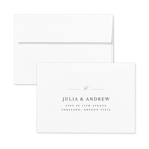 Elegant Floral Response Card Envelopes White Jewel Red Return Address Signature Standard