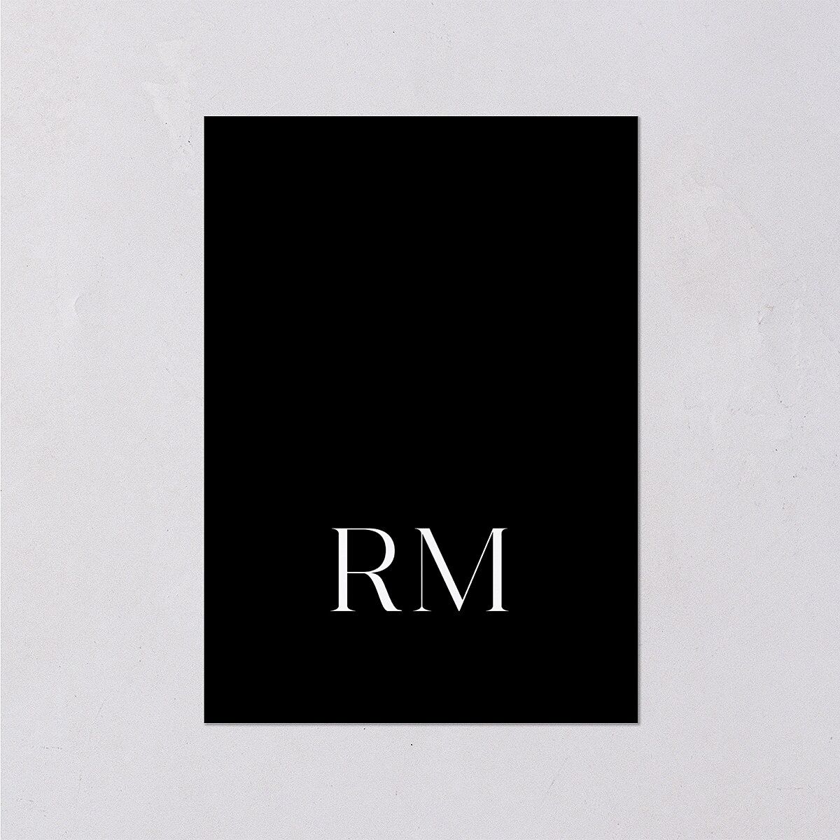 Modern Contrast Wedding Response Cards Midnight Signature Standard