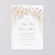 Luxury Floral Archway Wedding Invitations Dijon Signature Blank No Standard