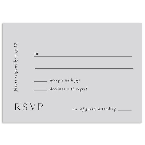 Modern Canvas Wedding Response Cards Dark Navy Signature