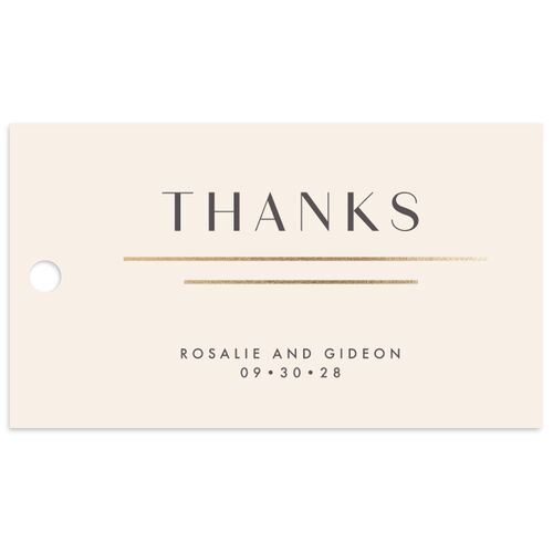 Refined Frame Favor Gift Tags Gold Pink Cotton Signature