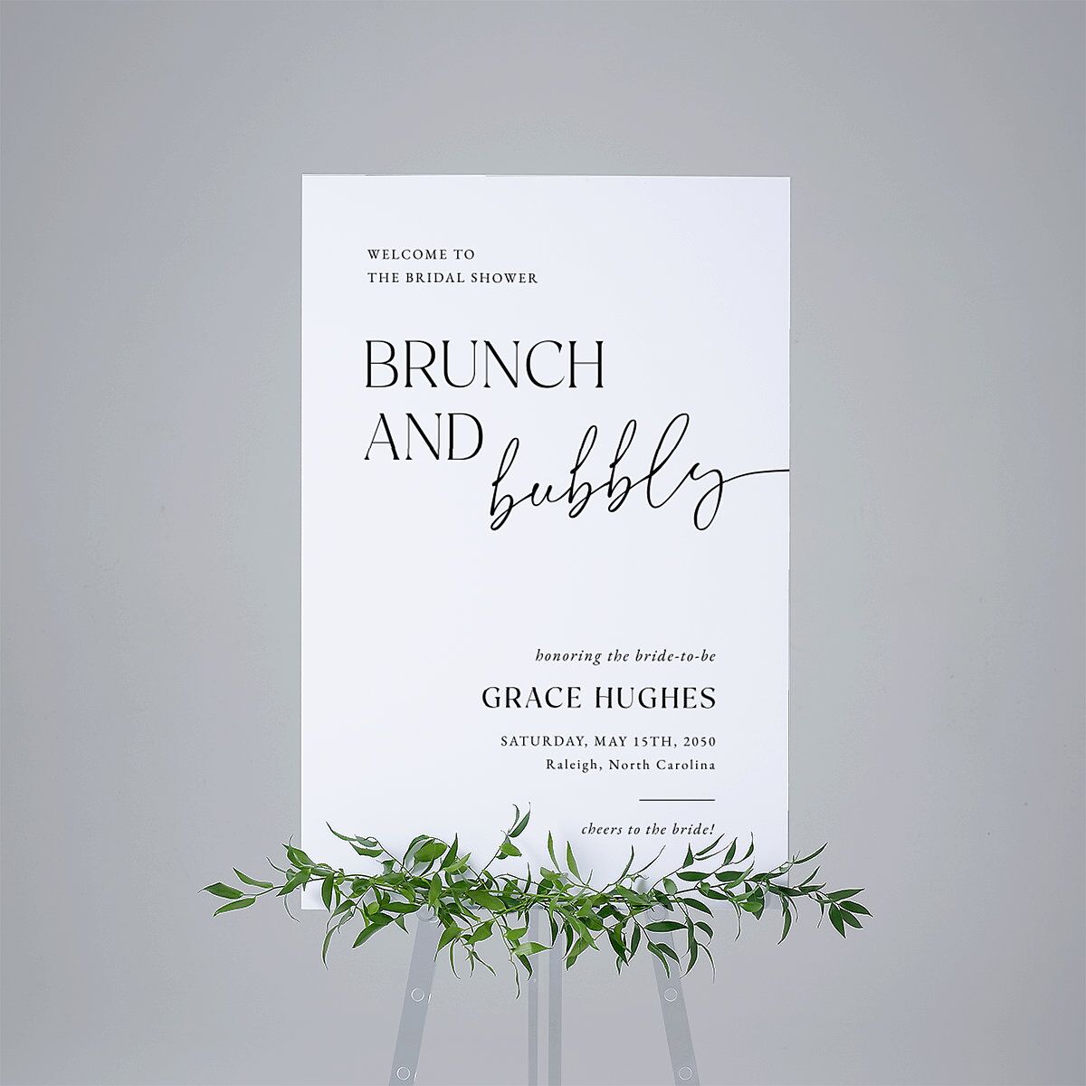 Nothing Fancy Bridal Shower Standard Welcome Sign Large Pure White Standard Indoor Foam Core L Welcome