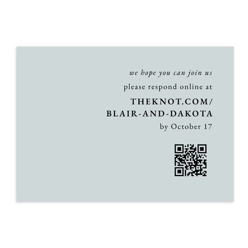 Vertical Names QR Code RSVP Cards Licorice Signature Standard
