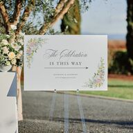 Glamorous Regency Garden Standard Direction Sign Large by Bridgerton Sage Standard Indoor Foam Core L Direction