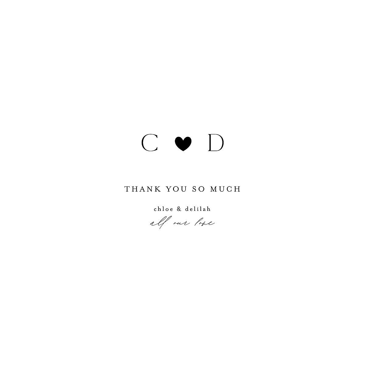 Dainty Heart Thank You Postcards