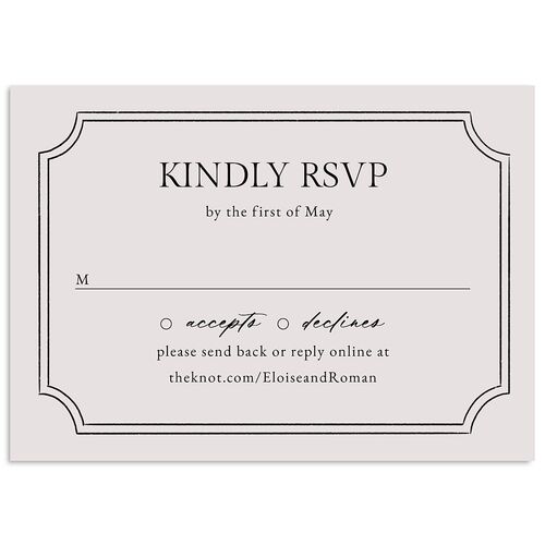 Vintage Botanical Sketch Wedding Response Cards Midnight Signature Standard