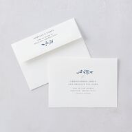 Stefana Crowns Save the Date Cards Gold Moody Blue Signature smooth Blank No Standard