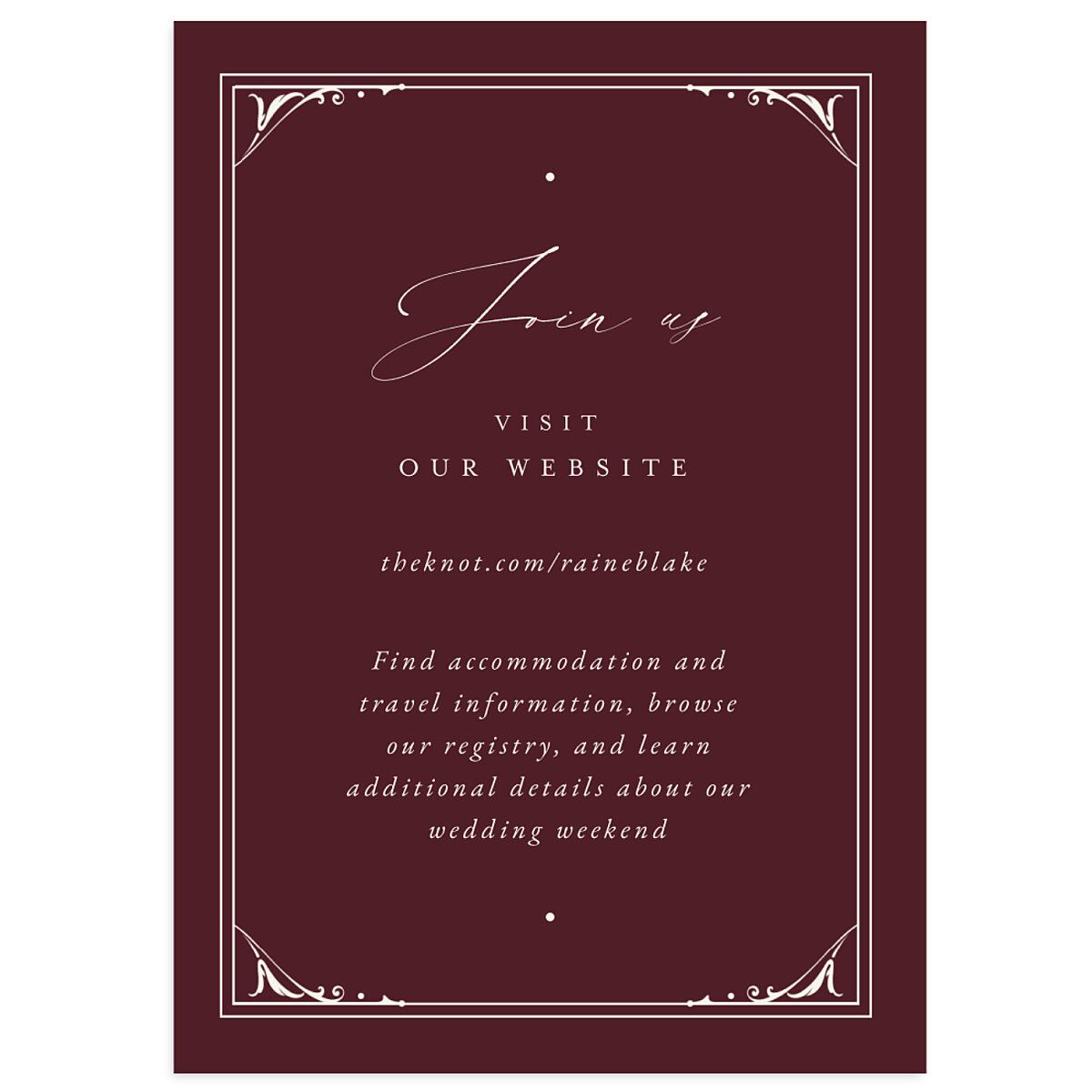 Vintage Gothic Wedding Enclosure Cards