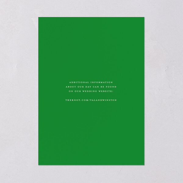 Elegant Eclectic Wedding Invitations Jewel Green Signature Blank No Standard