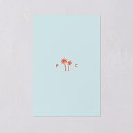 Cabana Stripes Table Numbers Pastel Blue Signature
